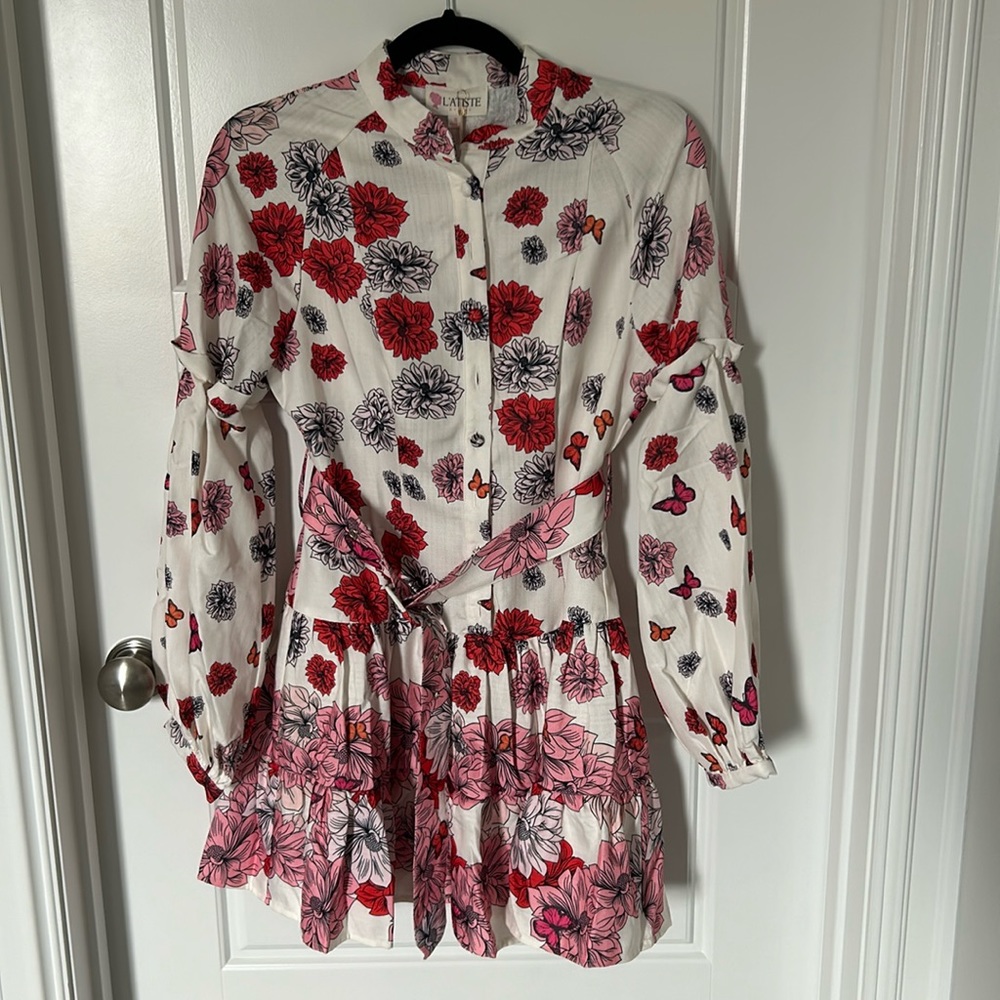 VICI Katherine Floral Belted Mini Dress - Small